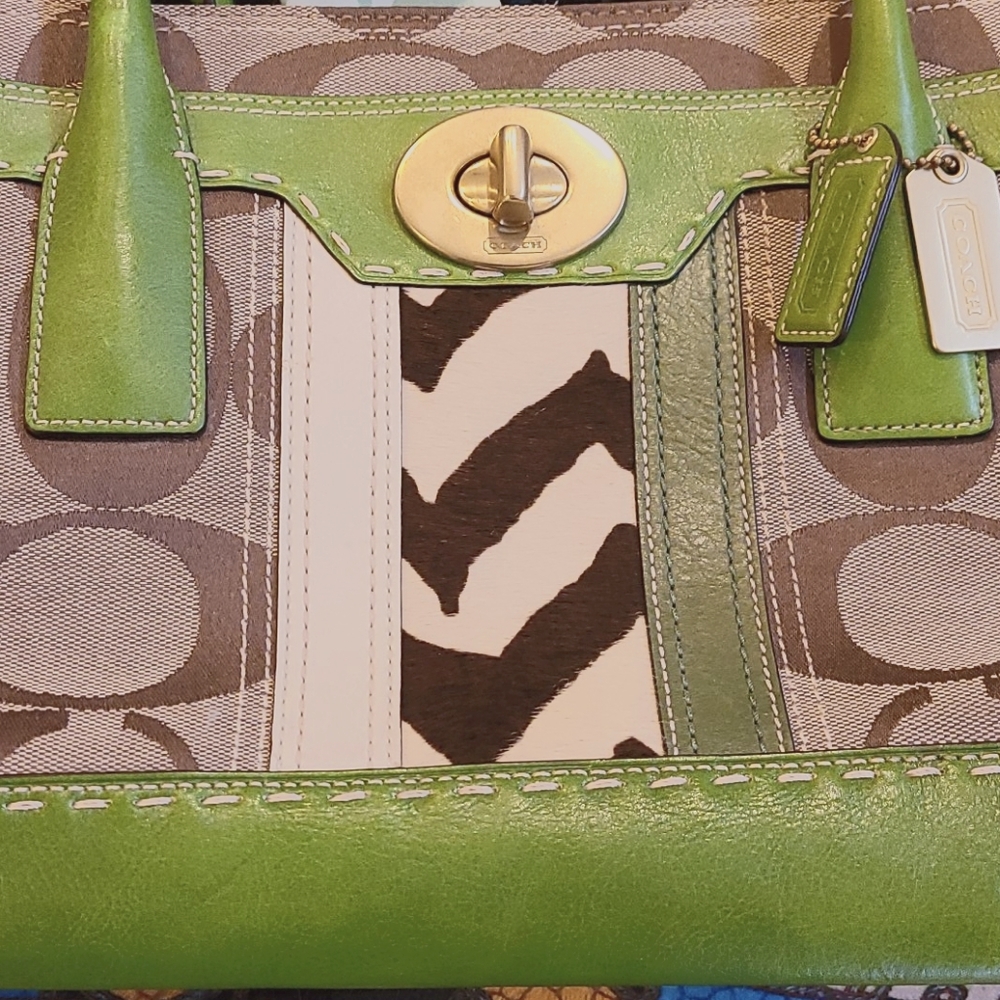 Coach Leather/Cloth Handbag - Picture 11 of 11